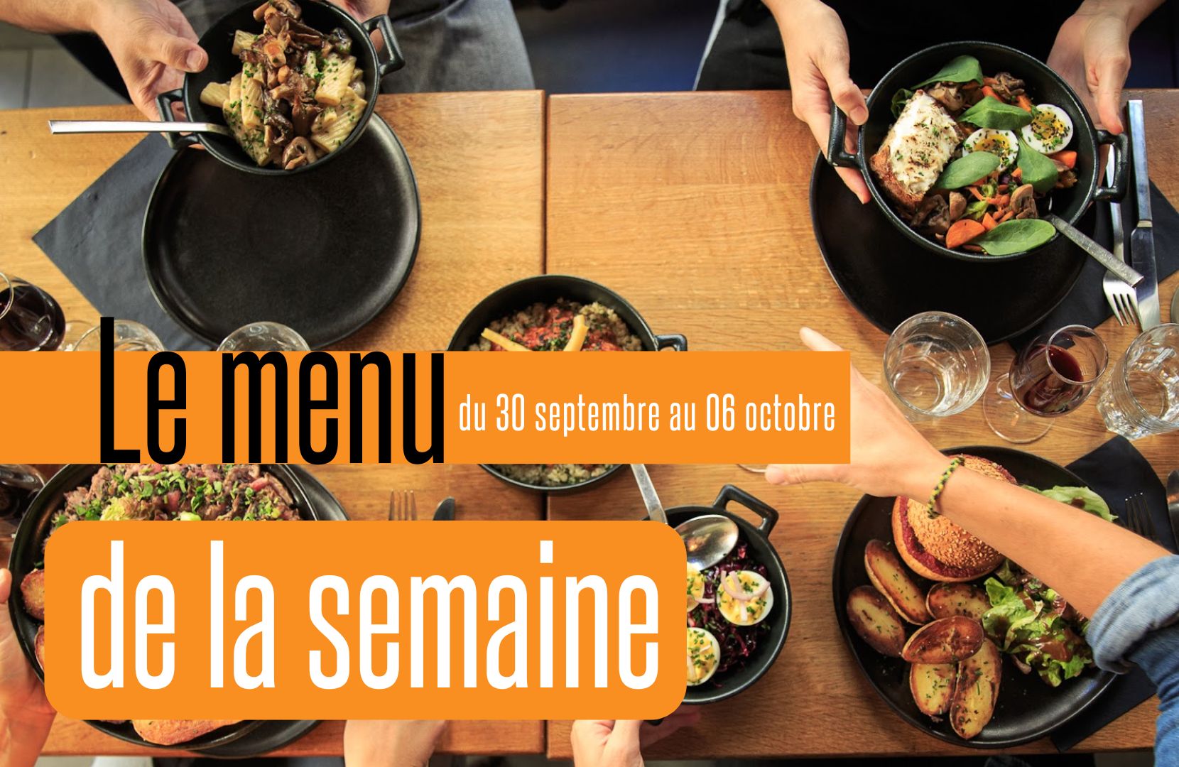 Les menu de la semaine du 30 septembre au 06 octobre !